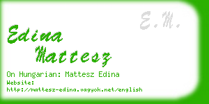 edina mattesz business card